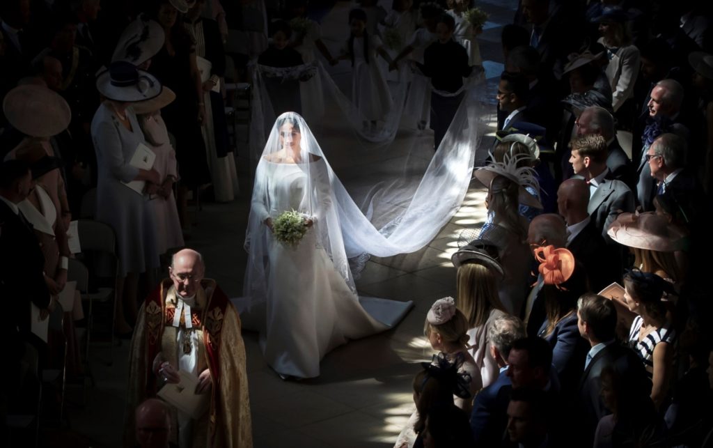 Duchess of Sussex Walking Down Aisle (Danny Lawson, Press Association)